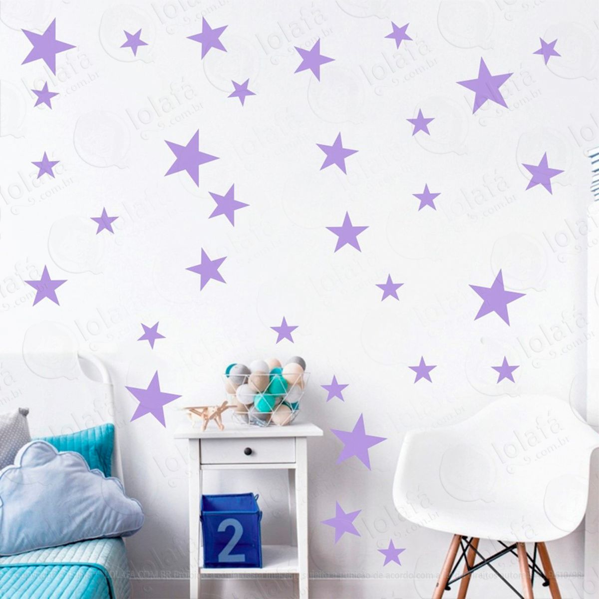 adesivos estrelas 148 peças adesivos para quarto de bebê infantil - mod:911