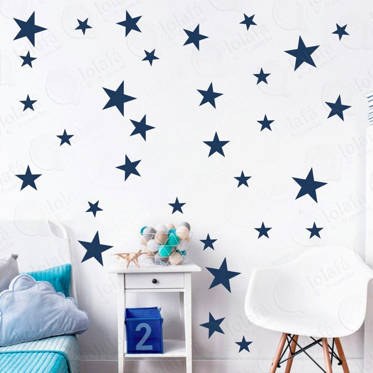 adesivos estrelas 148 peças adesivos para quarto de bebê infantil - mod:913