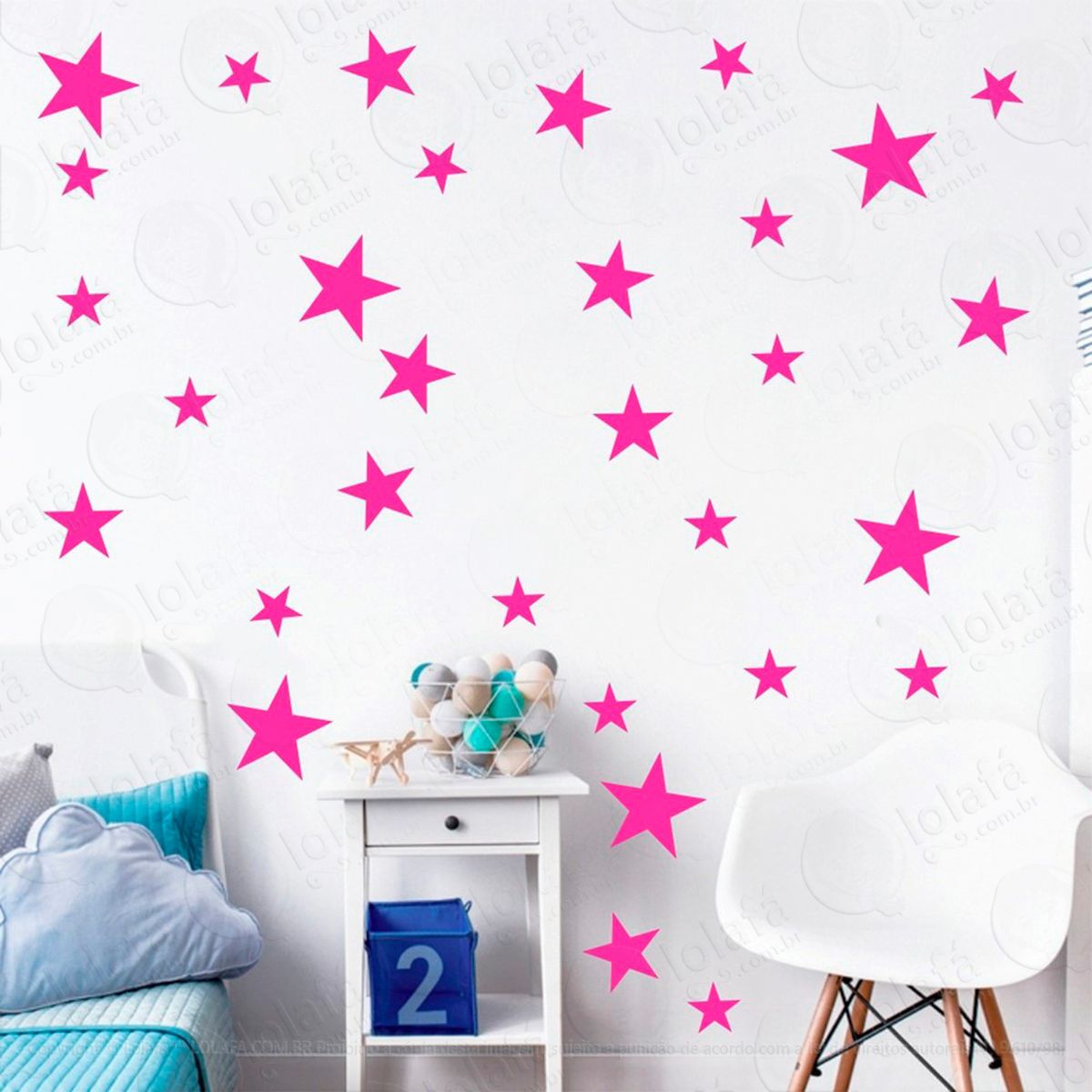 adesivos estrelas 148 peças adesivos para quarto de bebê infantil - mod:914