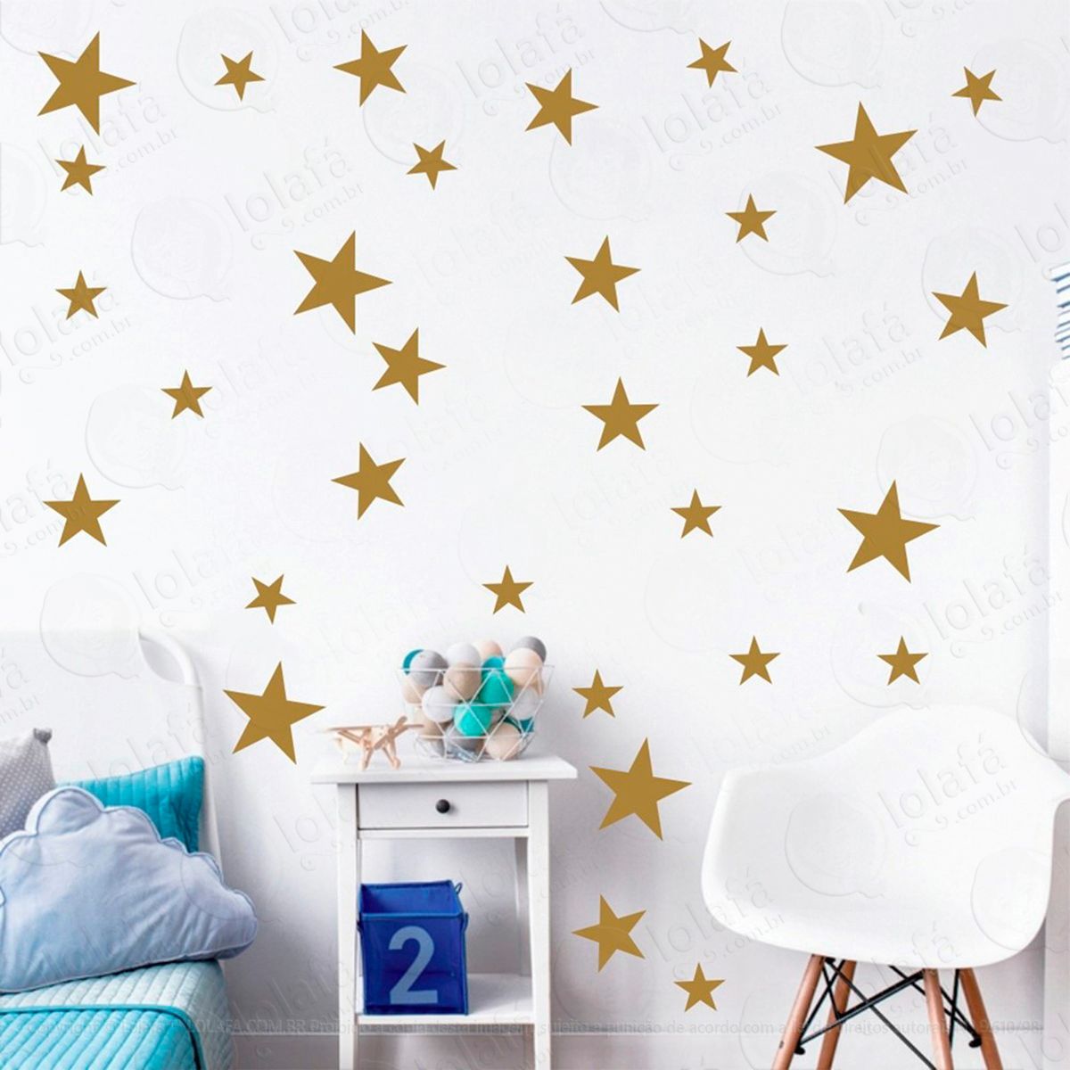 adesivos estrelas 148 peças adesivos para quarto de bebê infantil - mod:916