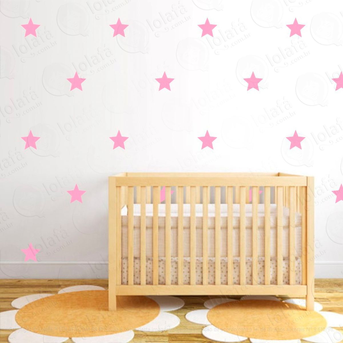 adesivos estrelas 24 peças adesivos para quarto de bebê infantil - mod:1028