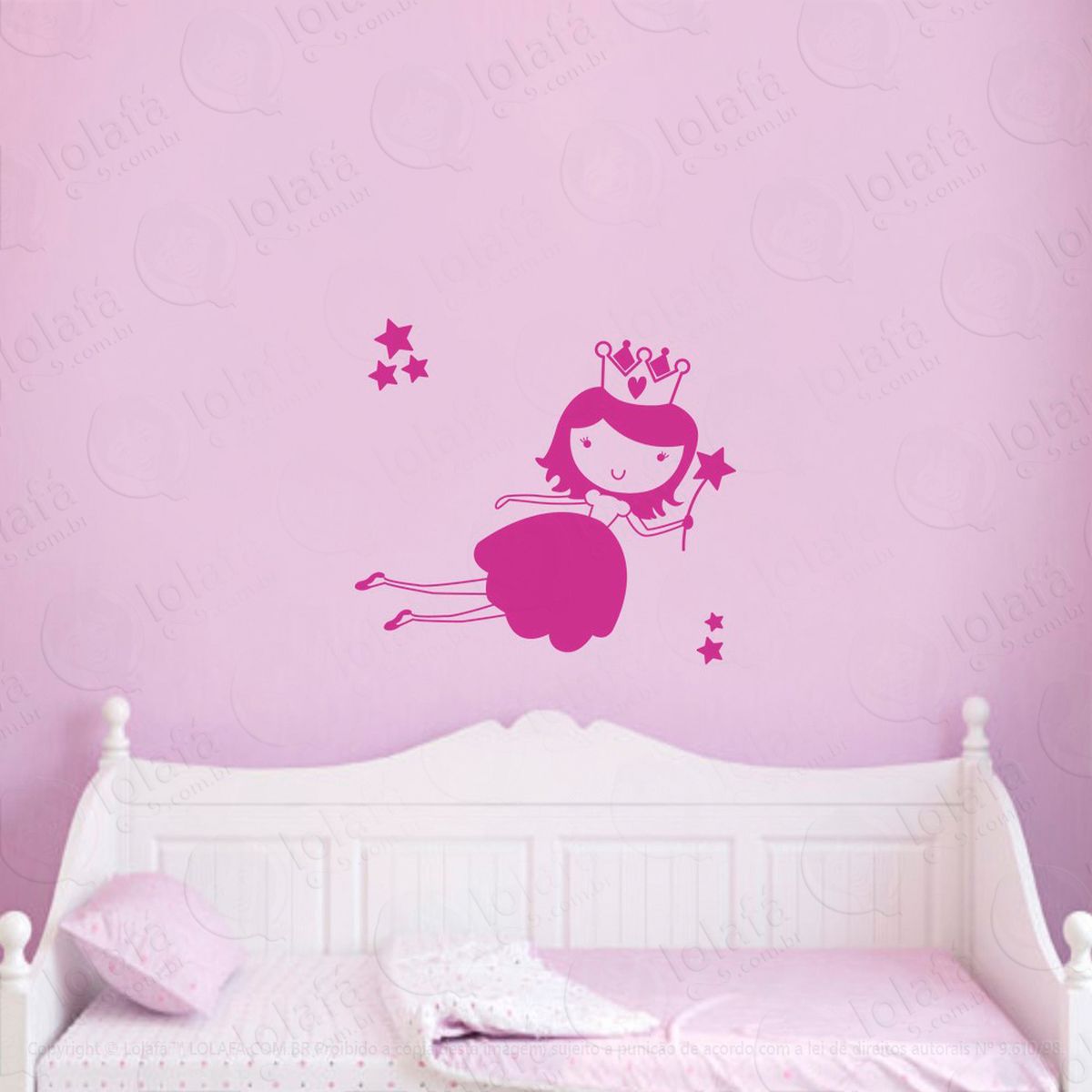 princesa adesivo de parede infantil para quarto - mod:4