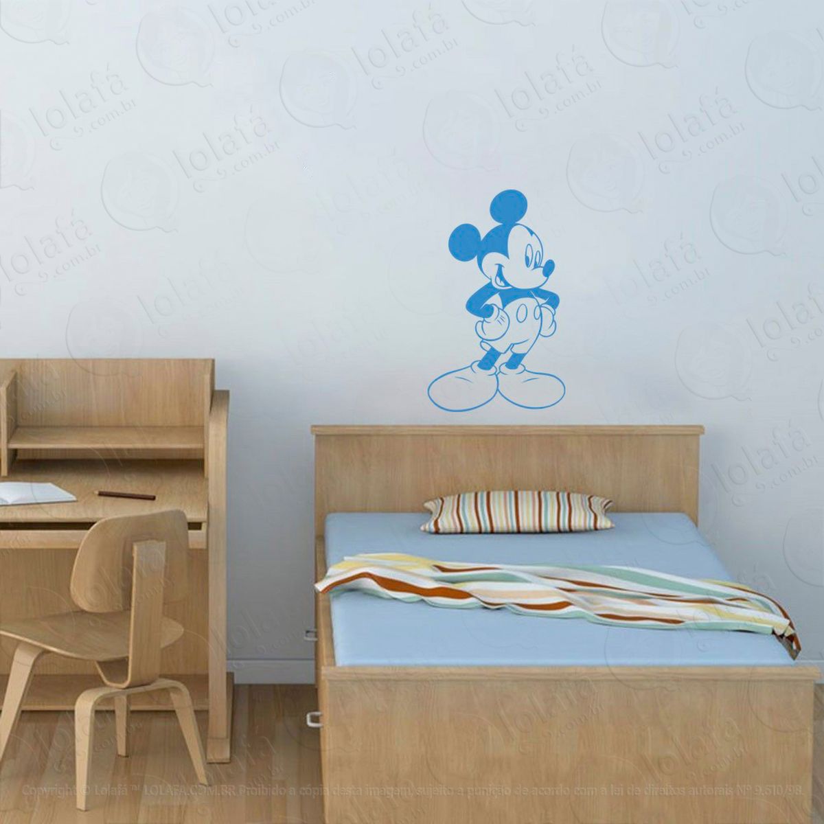 mickey adesivo de parede infantil para quarto - mod:20