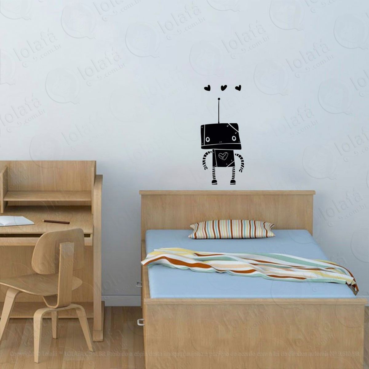robô adesivo de parede infantil para quarto - mod:25