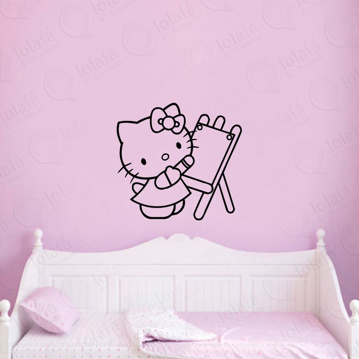 hello kitty adesivo de parede infantil para quarto - mod:28