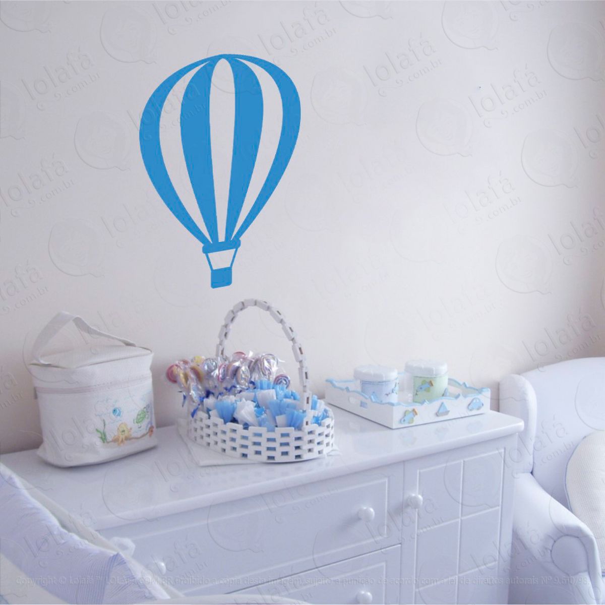 balão adesivo de parede infantil para quarto - mod:29