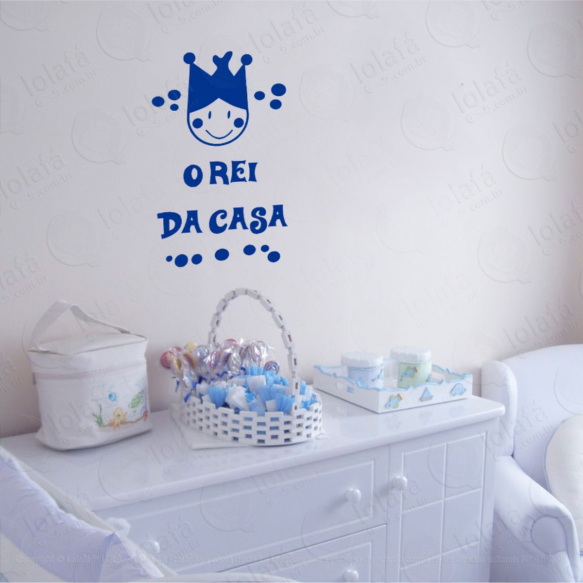 rei adesivo de parede infantil para quarto - mod:80