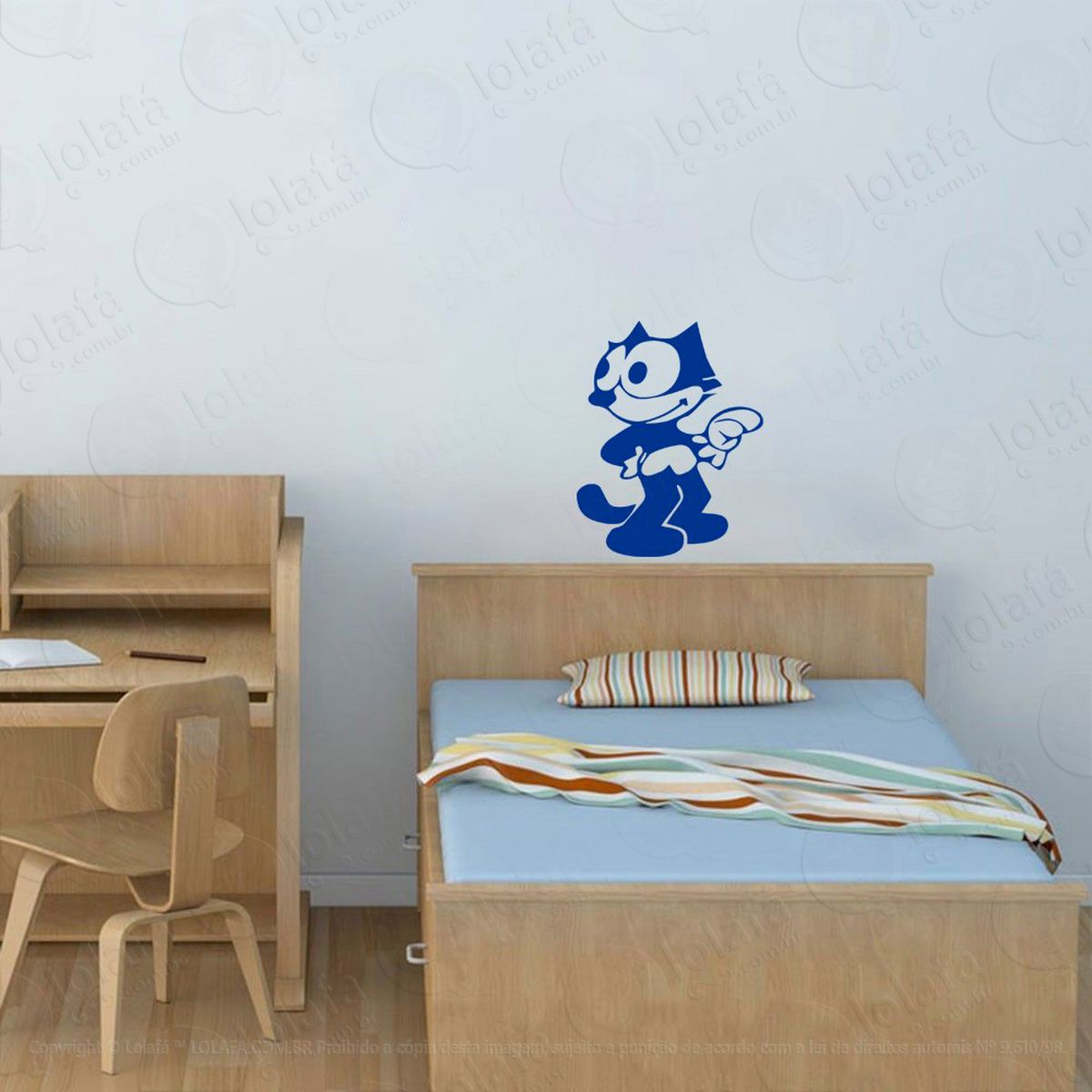 gato felix adesivo de parede infantil para quarto - mod:105