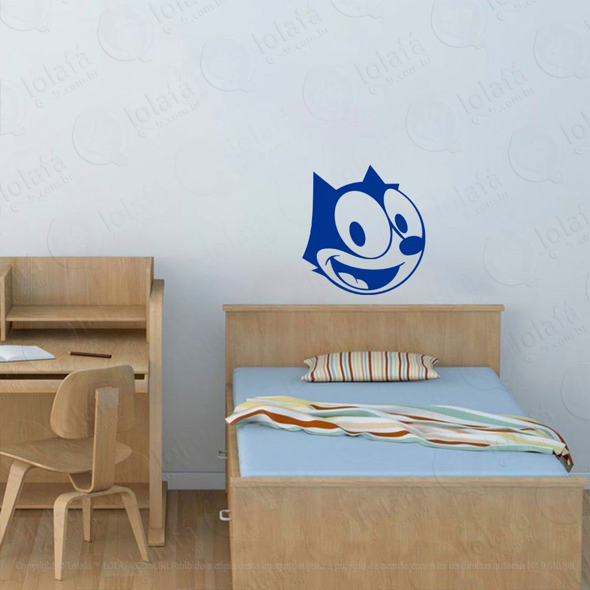 gato felix adesivo de parede infantil para quarto - mod:110