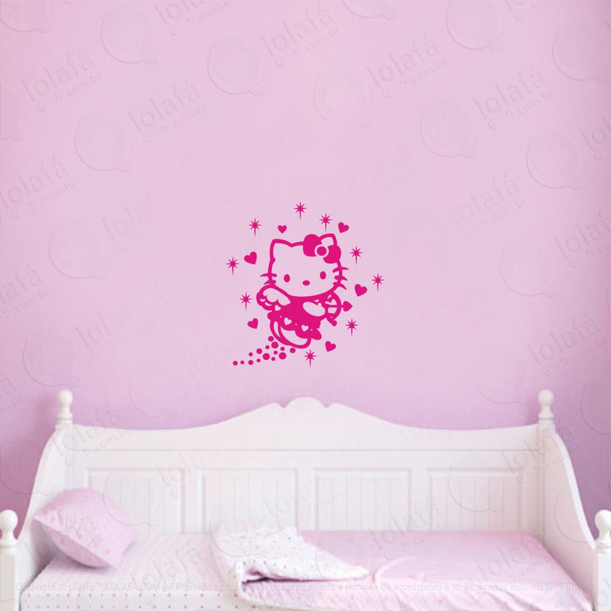 hello kitty adesivo de parede infantil para quarto - mod:127