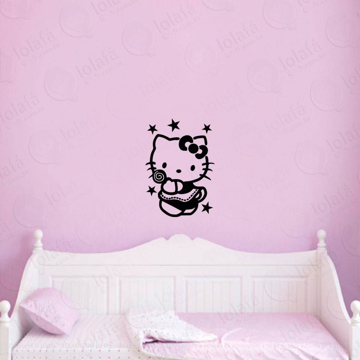 hello kitty adesivo de parede infantil para quarto - mod:129
