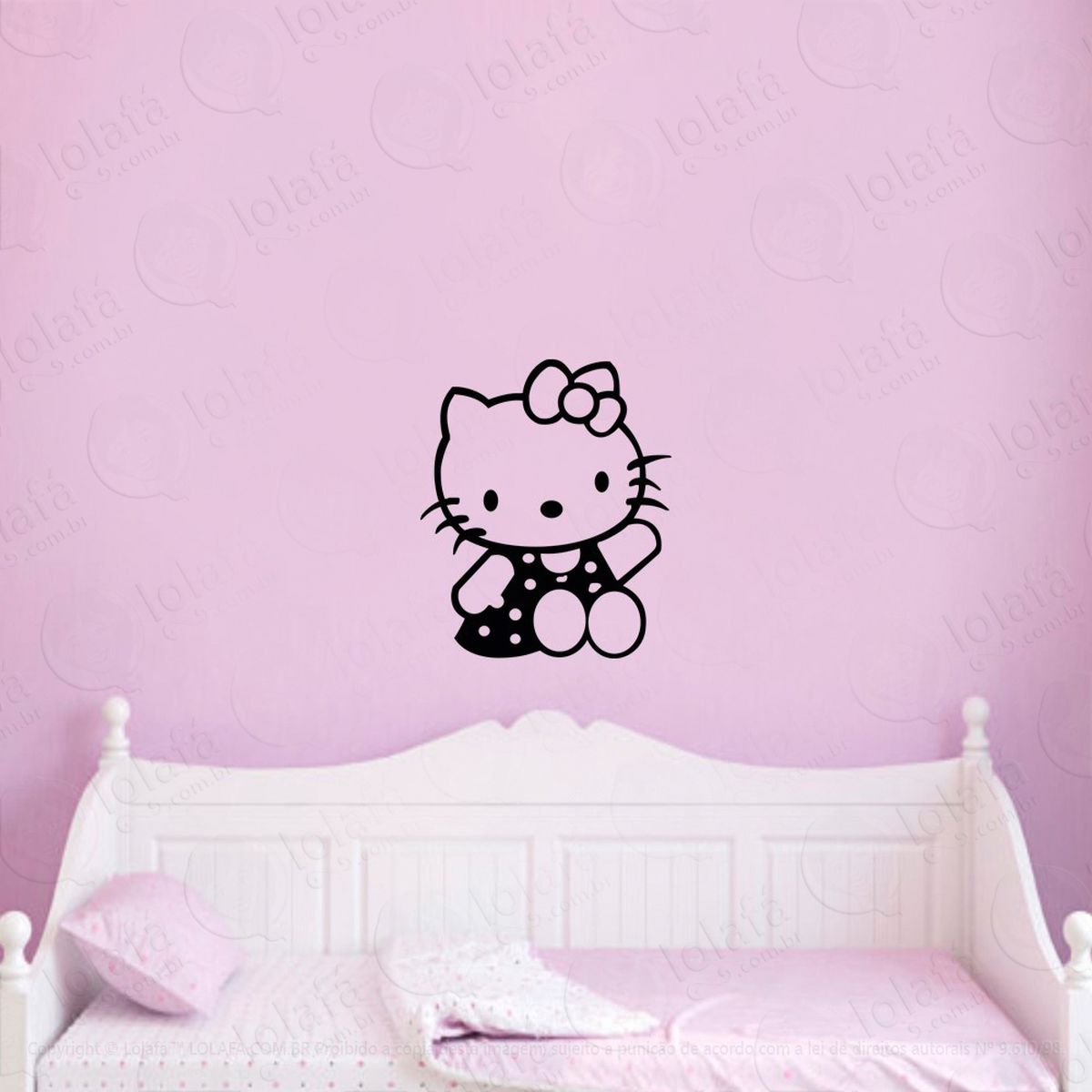 hello kitty adesivo de parede infantil para quarto - mod:130