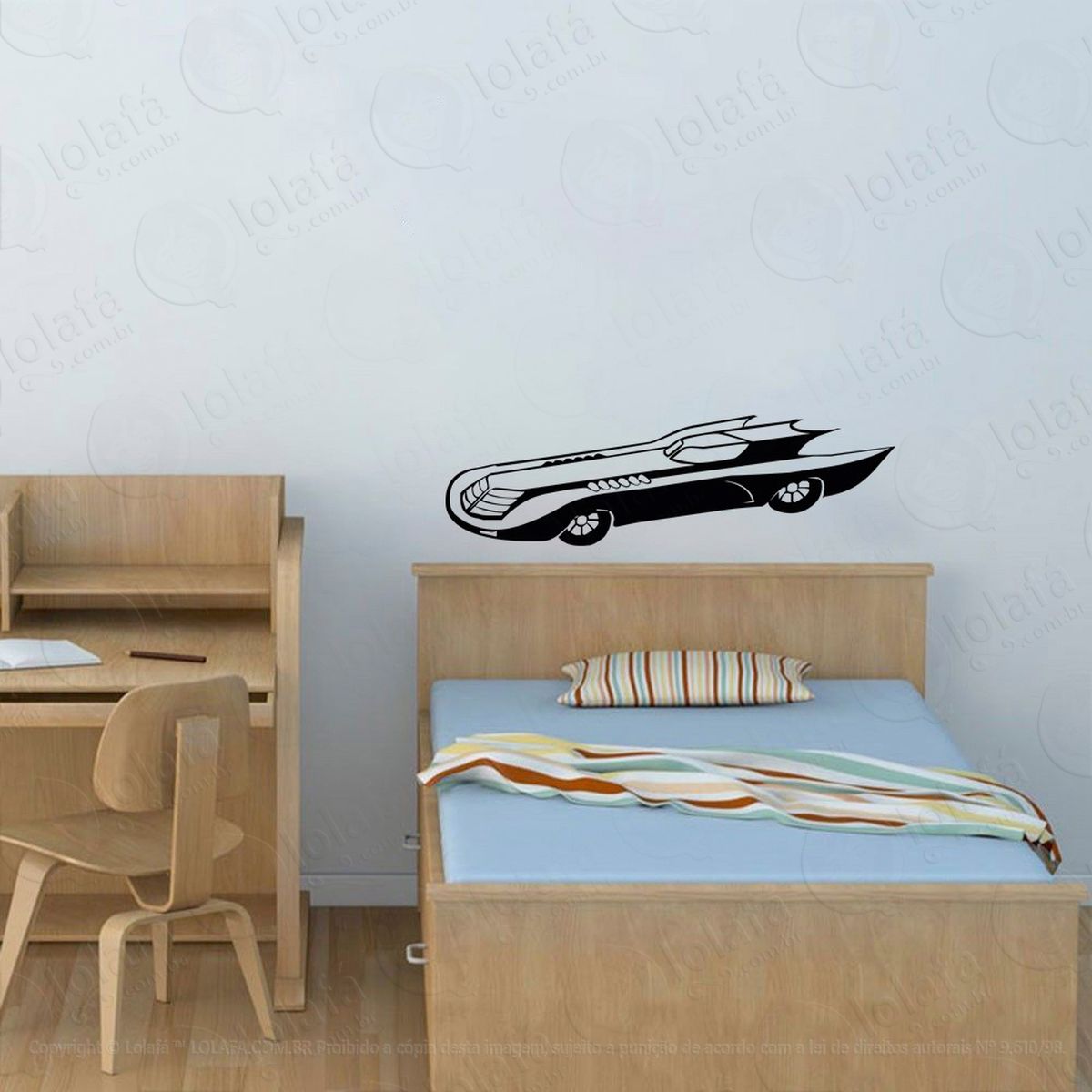 carro adesivo de parede infantil para quarto - mod:136