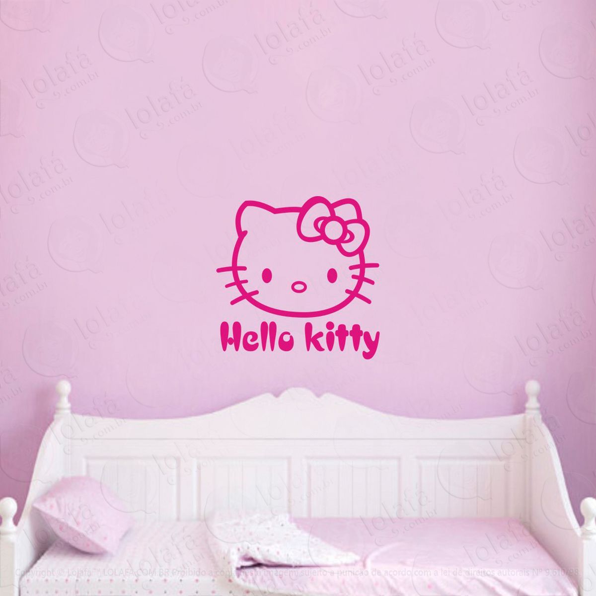 hello kitty adesivo de parede infantil para quarto - mod:170