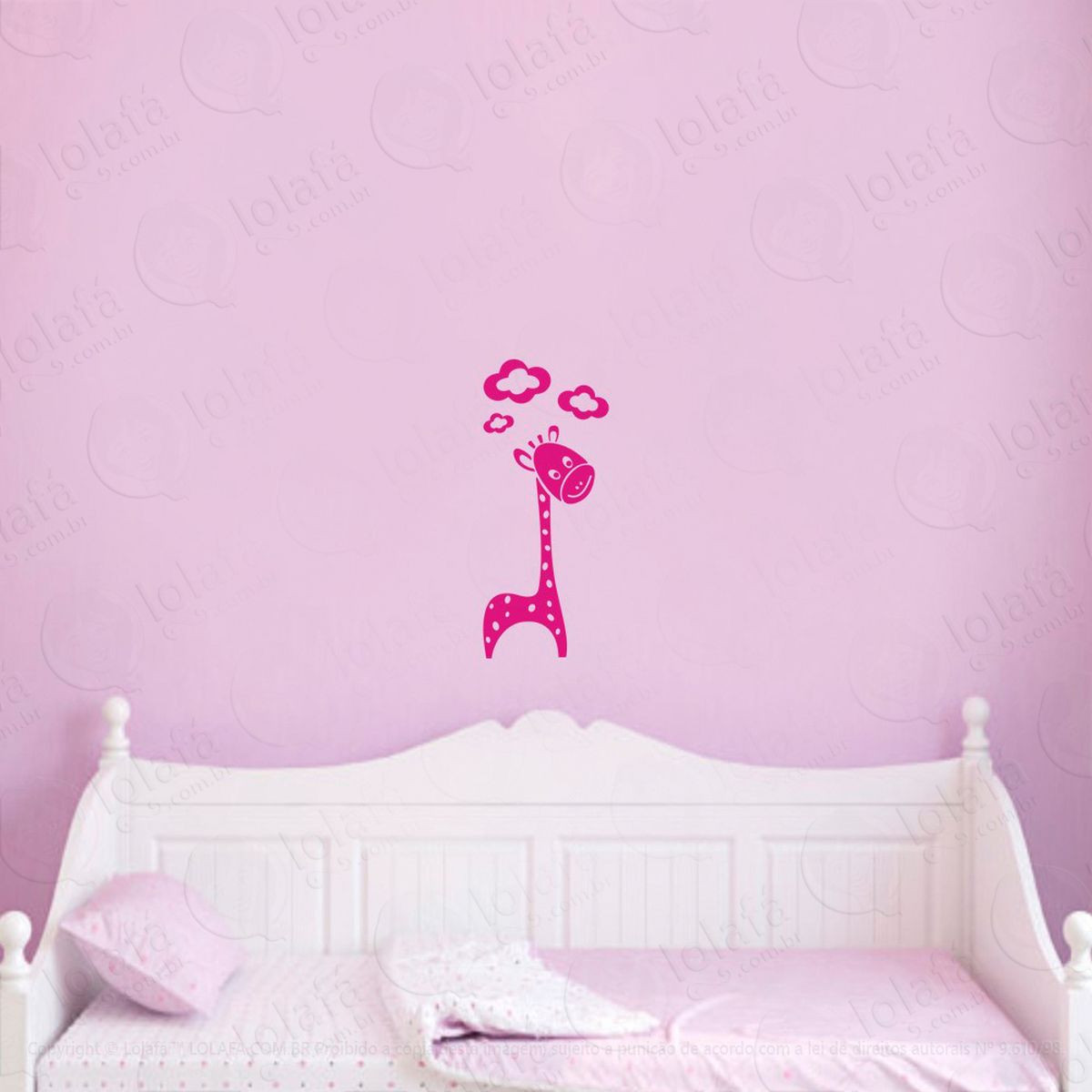 girafa adesivo de parede infantil para quarto - mod:182
