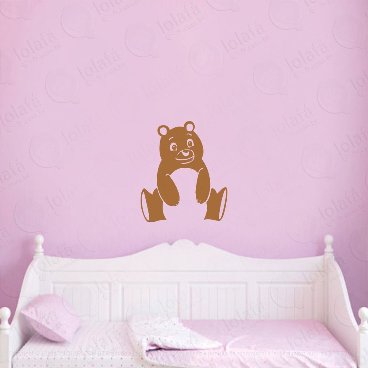 urso adesivo de parede infantil para quarto - mod:192