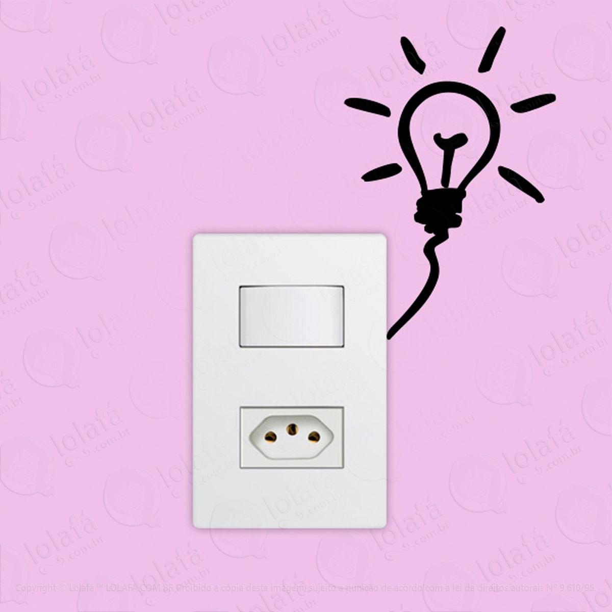 lâmpada adesivo para interruptor e tomada - mod:40
