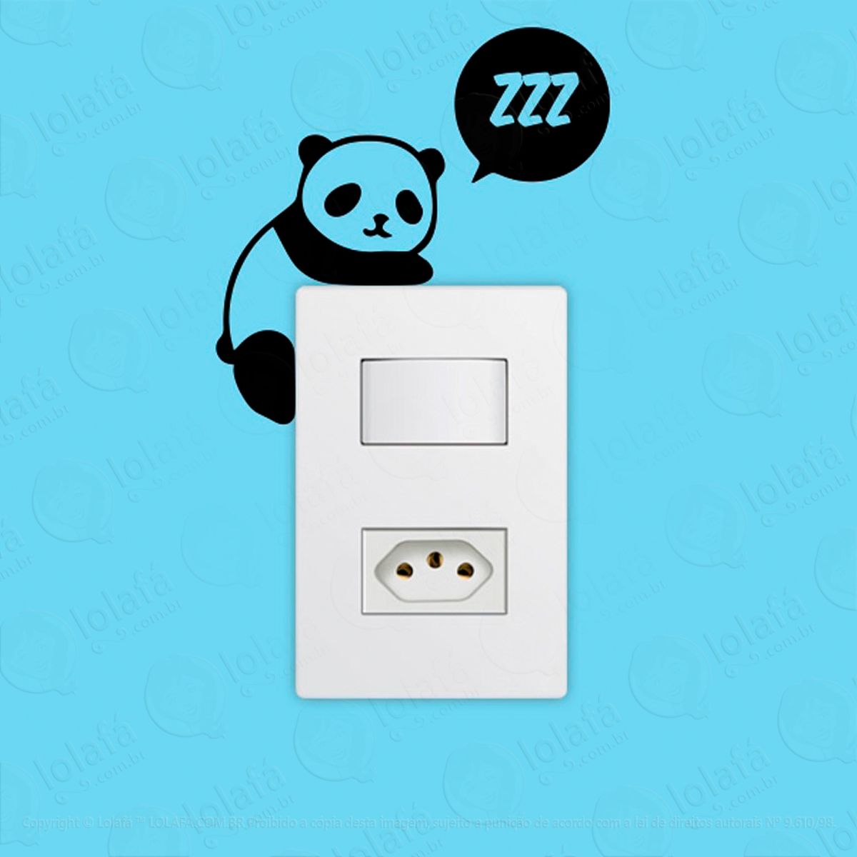 panda adesivo para interruptor e tomada - mod:71