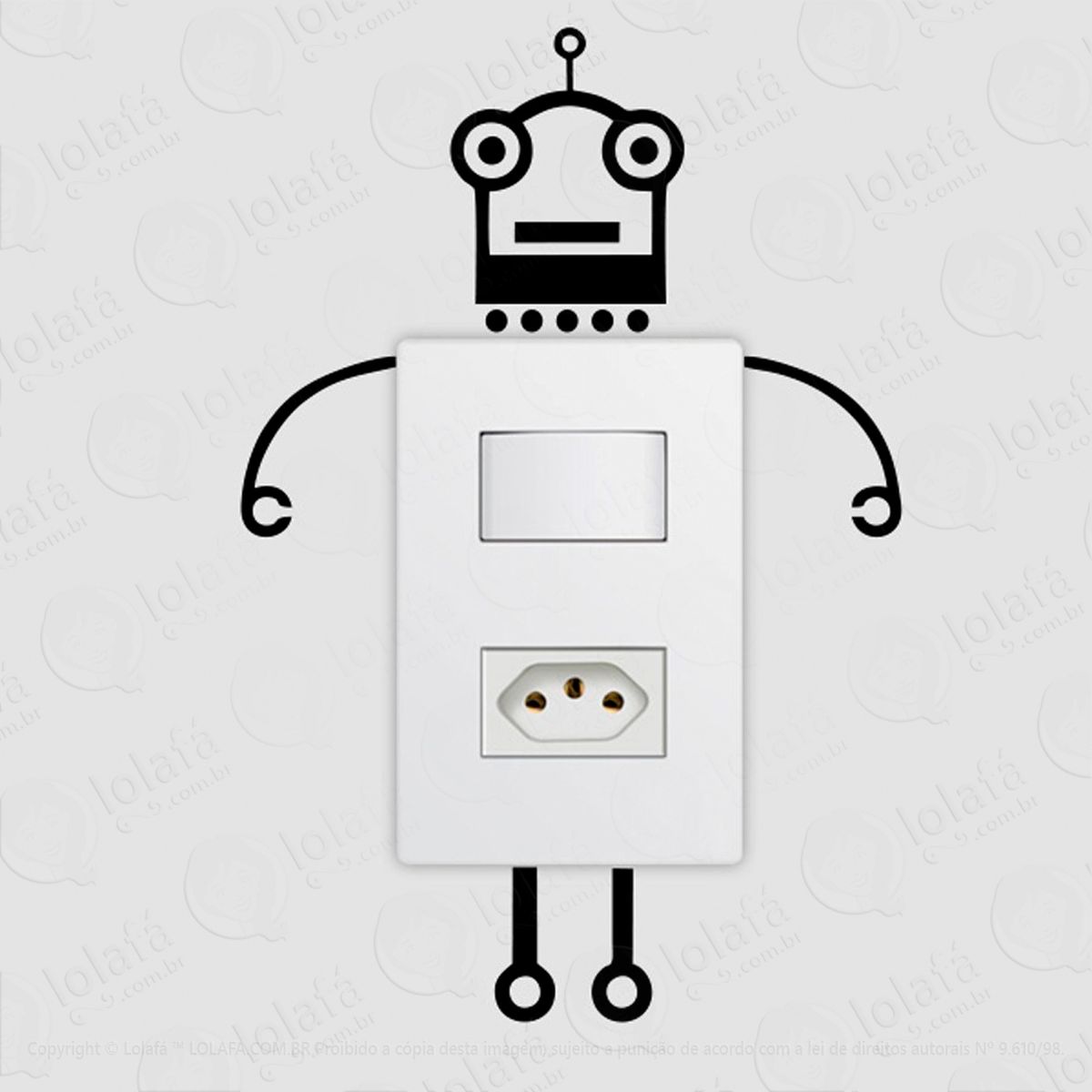 robô adesivo para interruptor e tomada - mod:89