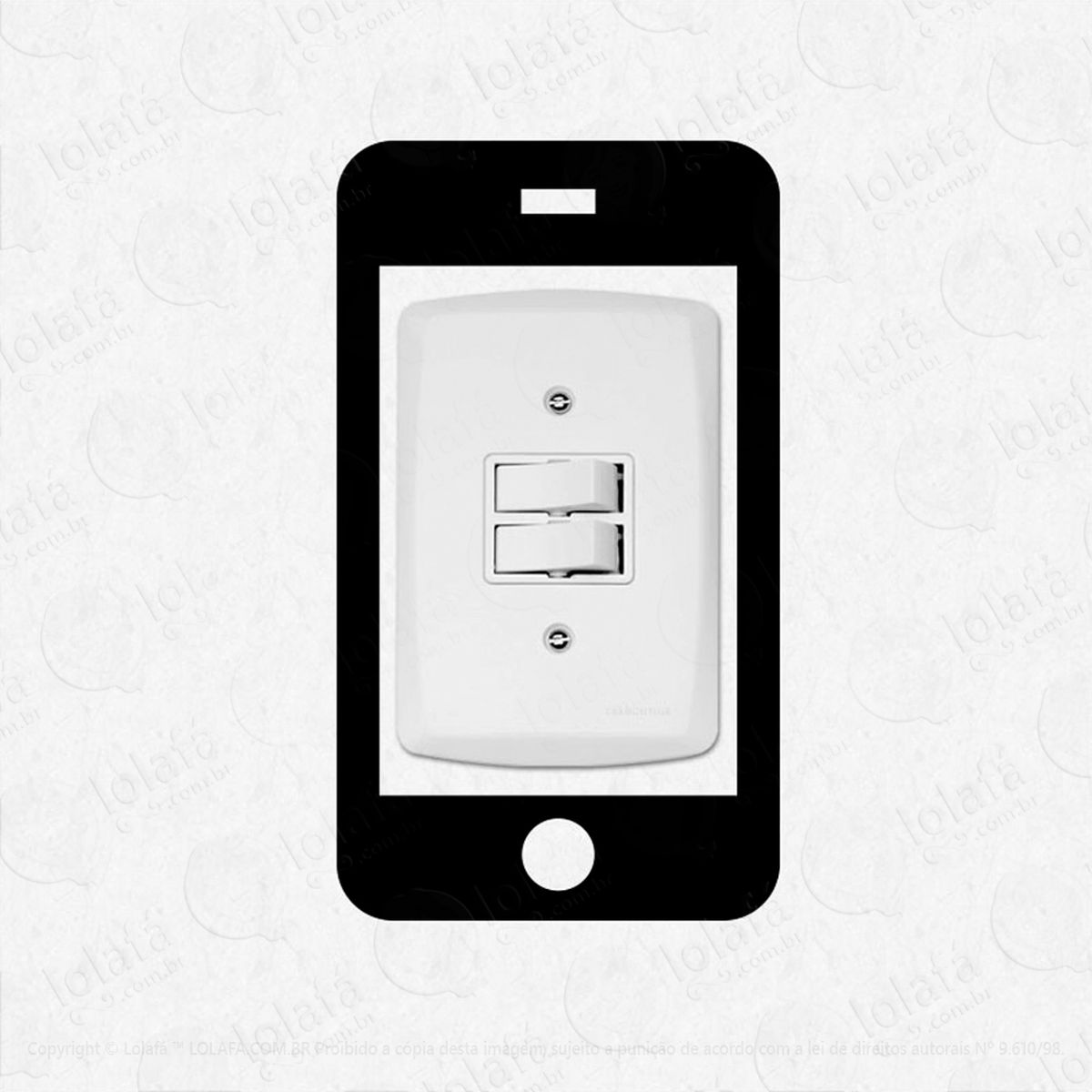 iphone adesivo para interruptor e tomada - mod:101