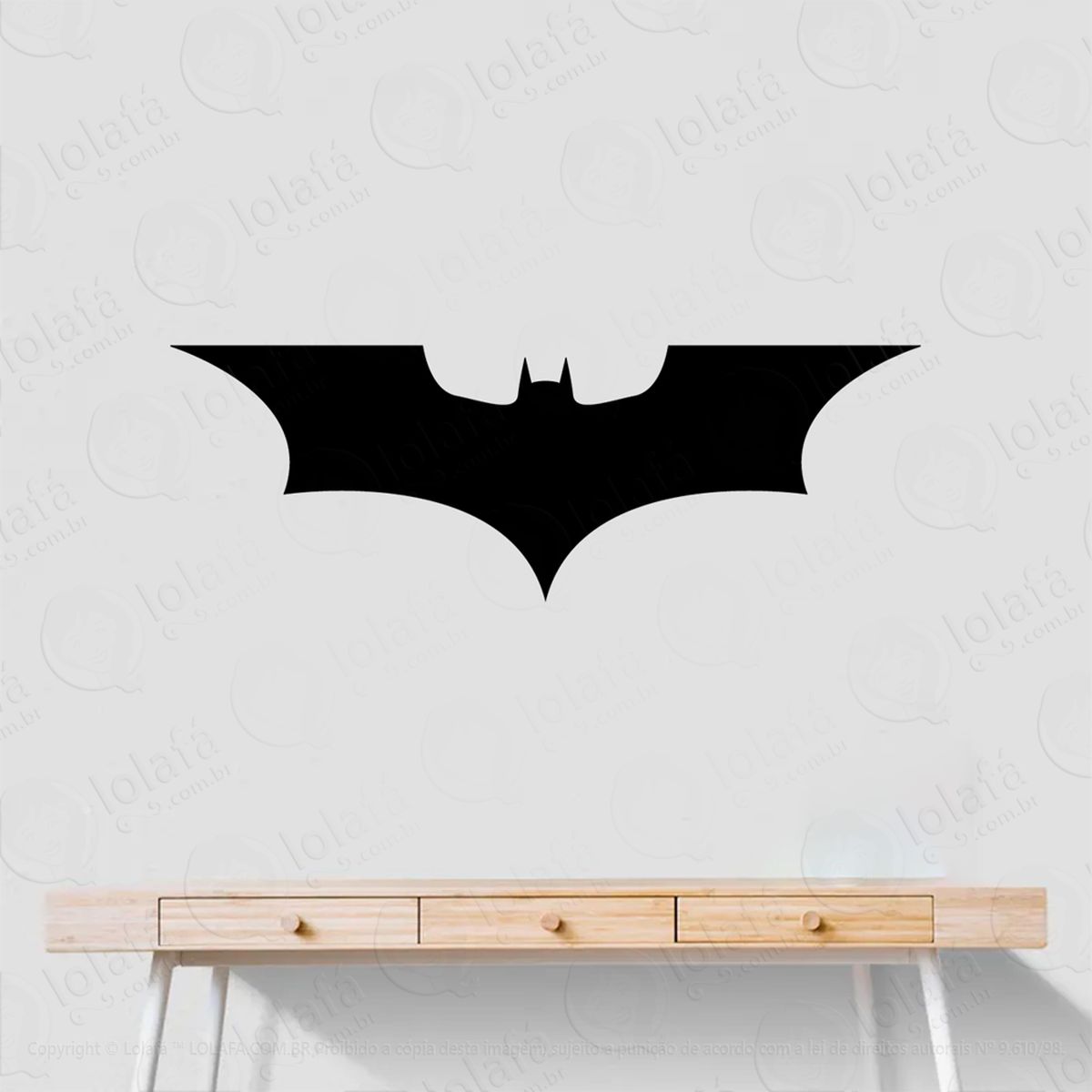 batman adesivo lousa quadro negro de parede para escrever com giz - mod:20