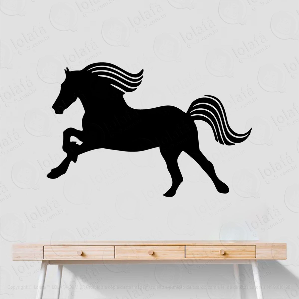 cavalo adesivo lousa quadro negro de parede para escrever com giz - mod:36