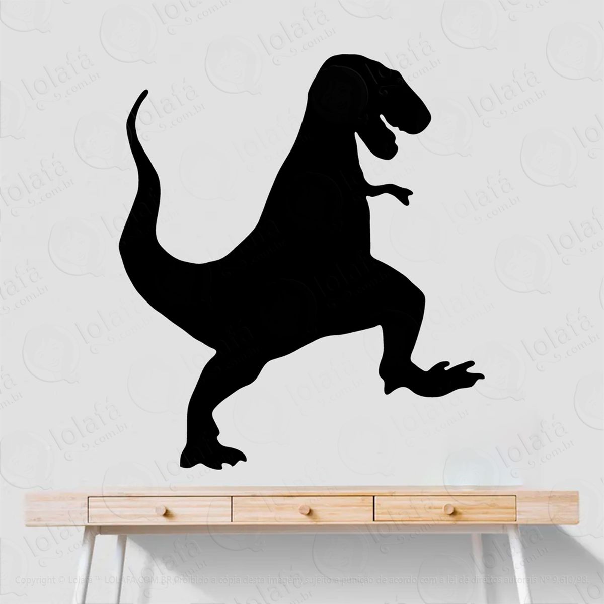 dinossauro adesivo lousa quadro negro de parede para escrever com giz - mod:42