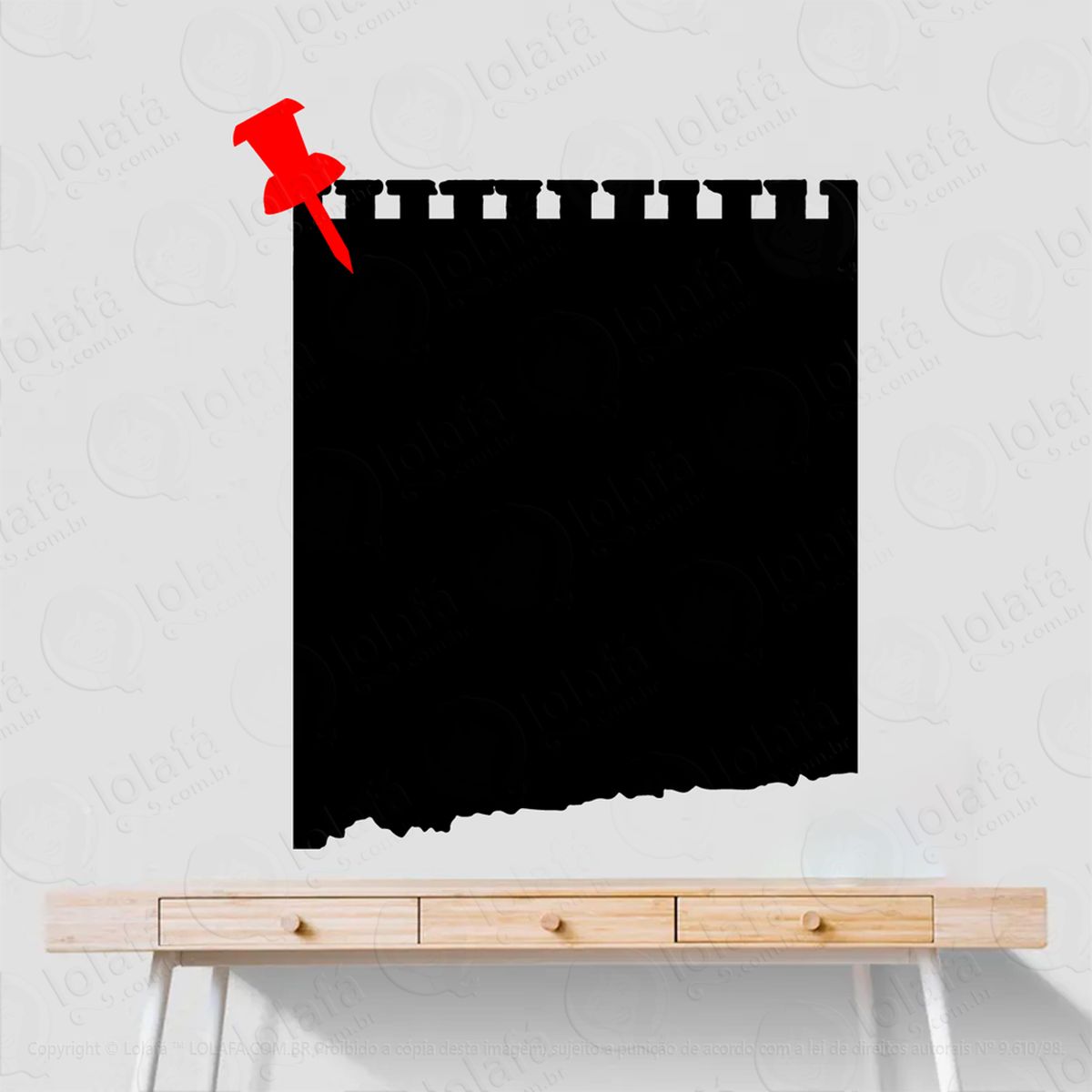 folha de papel adesivo lousa quadro negro de parede para escrever com giz - mod:89