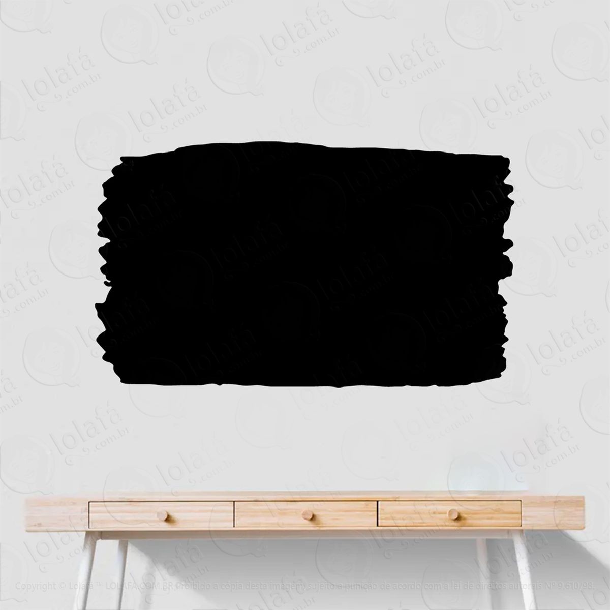 painel adesivo lousa quadro negro de parede para escrever com giz - mod:102