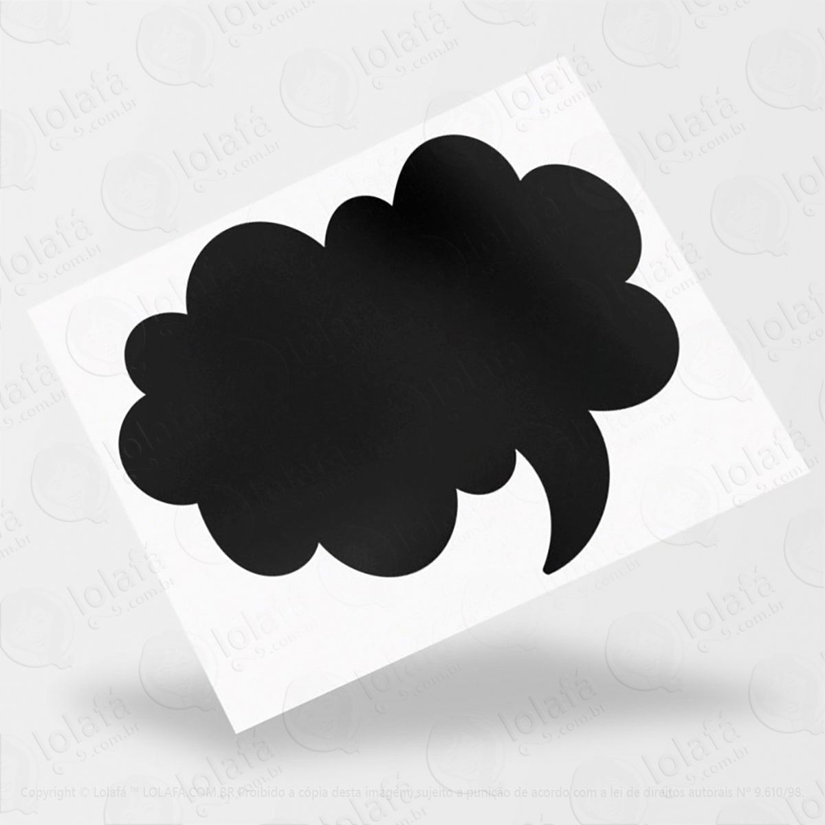 balão adesivo lousa quadro negro de parede para escrever com giz - mod:169