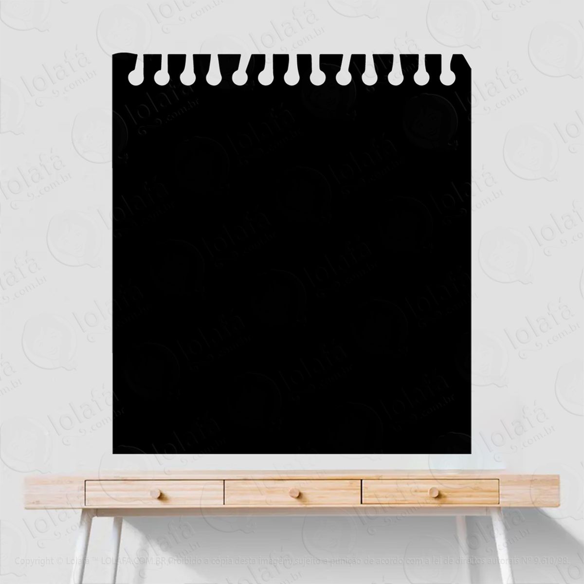 folha de papel adesivo lousa quadro negro de parede para escrever com giz - mod:176