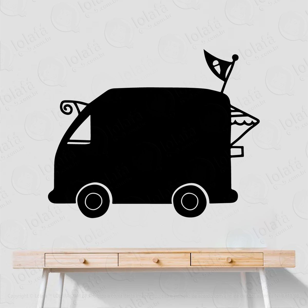 kombi adesivo lousa quadro negro de parede para escrever com giz - mod:279