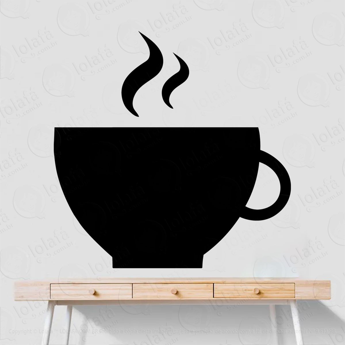 café adesivo lousa quadro negro de parede para escrever com giz - mod:315