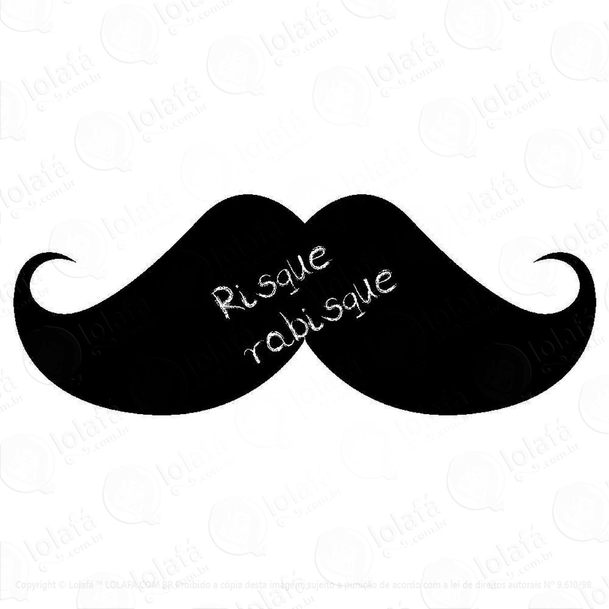 bigode adesivo lousa quadro negro de parede para escrever com giz - mod:318