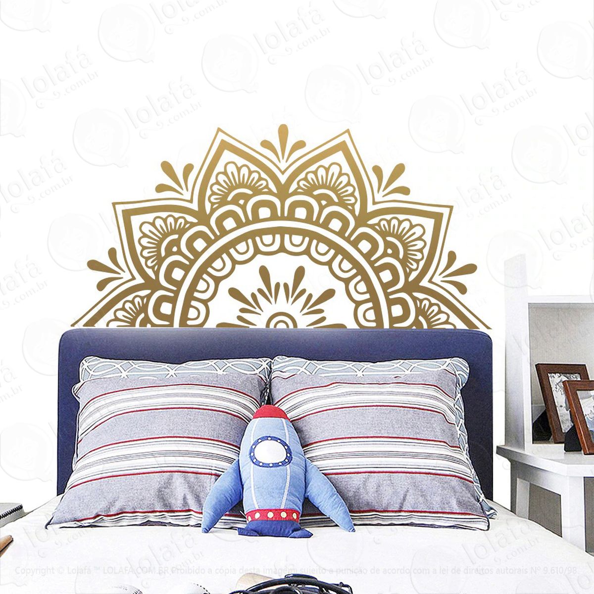 mandala para cultivar bons sonhos adesivo de parede decorativo para casa, quarto, sala e vidro - mod:4