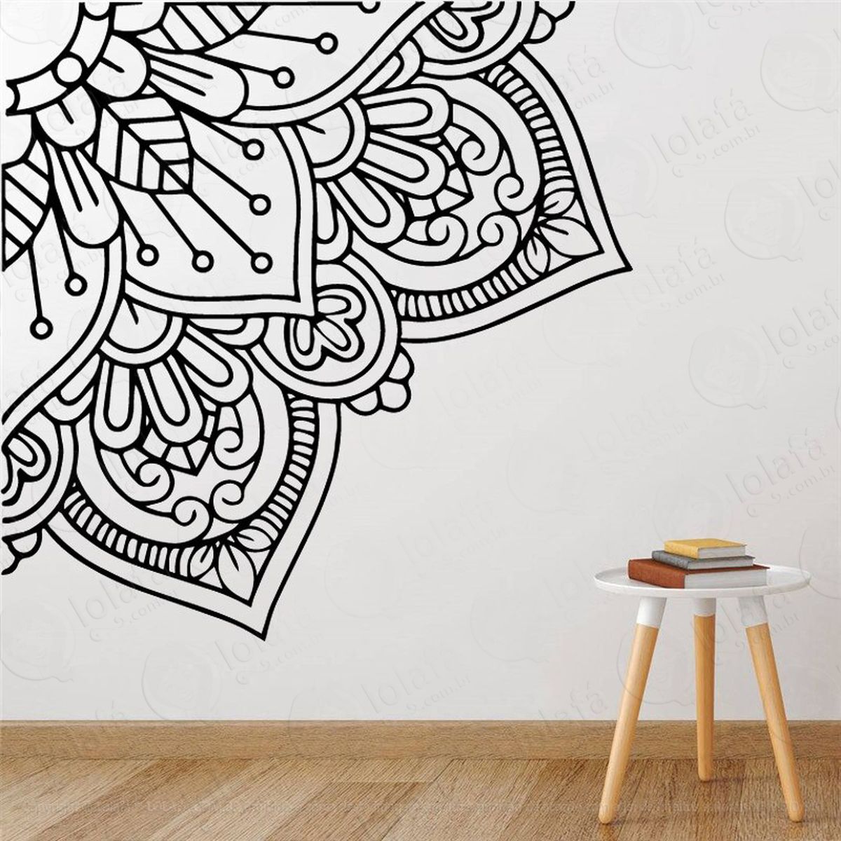 mandala da sabedoria adesivo de parede decorativo para casa, quarto, sala e vidro - mod:5