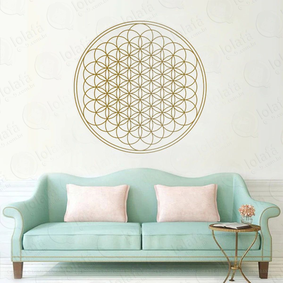 mandala para filtrar as energias negativas adesivo de parede decorativo para casa, quarto, sala e vidro - mod:6