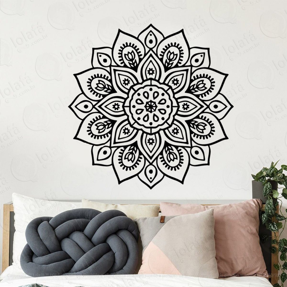 mandala para atrair o amor adesivo de parede decorativo para casa, quarto, sala e vidro - mod:12