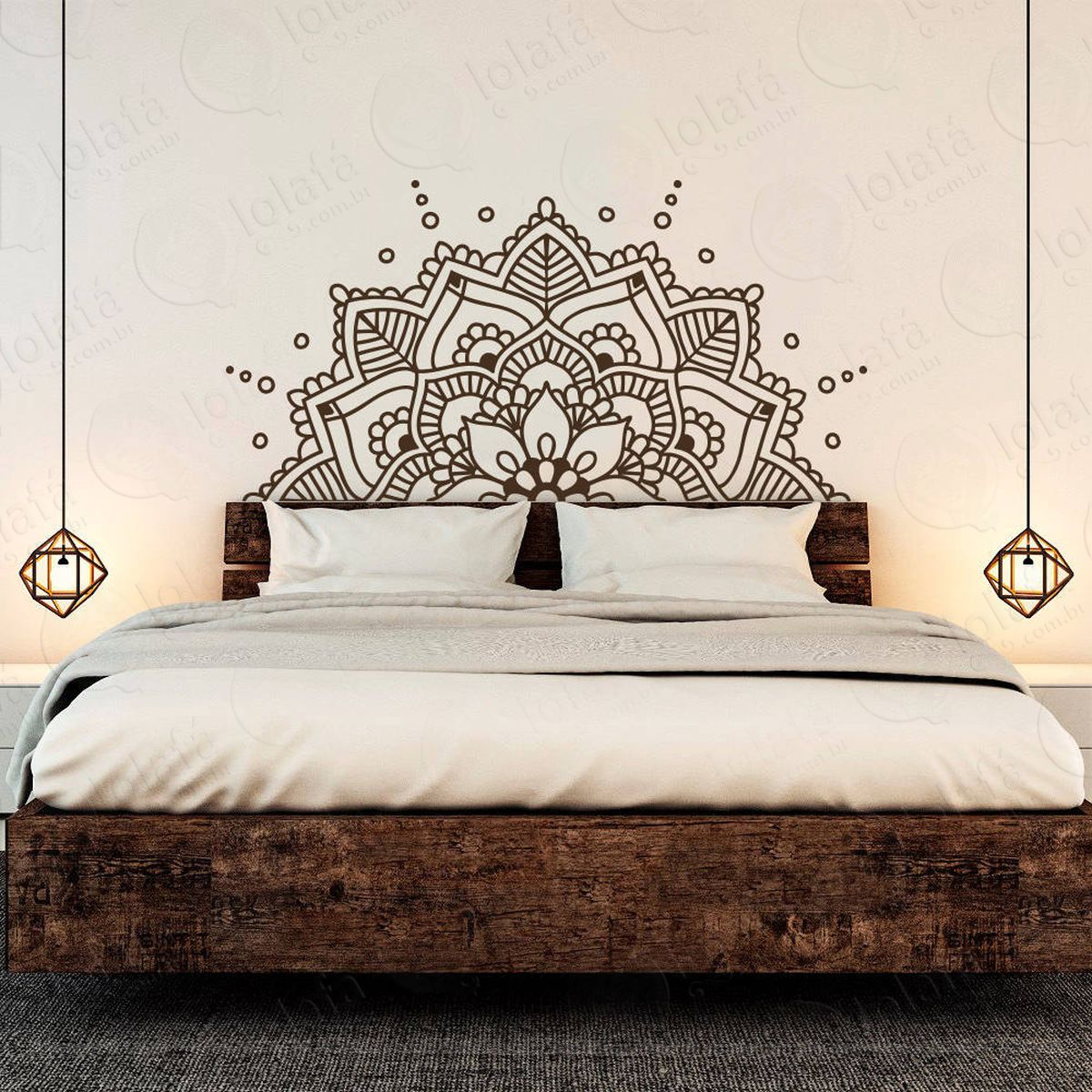 mandala do amor adesivo de parede decorativo para casa, quarto, sala e vidro - mod:20