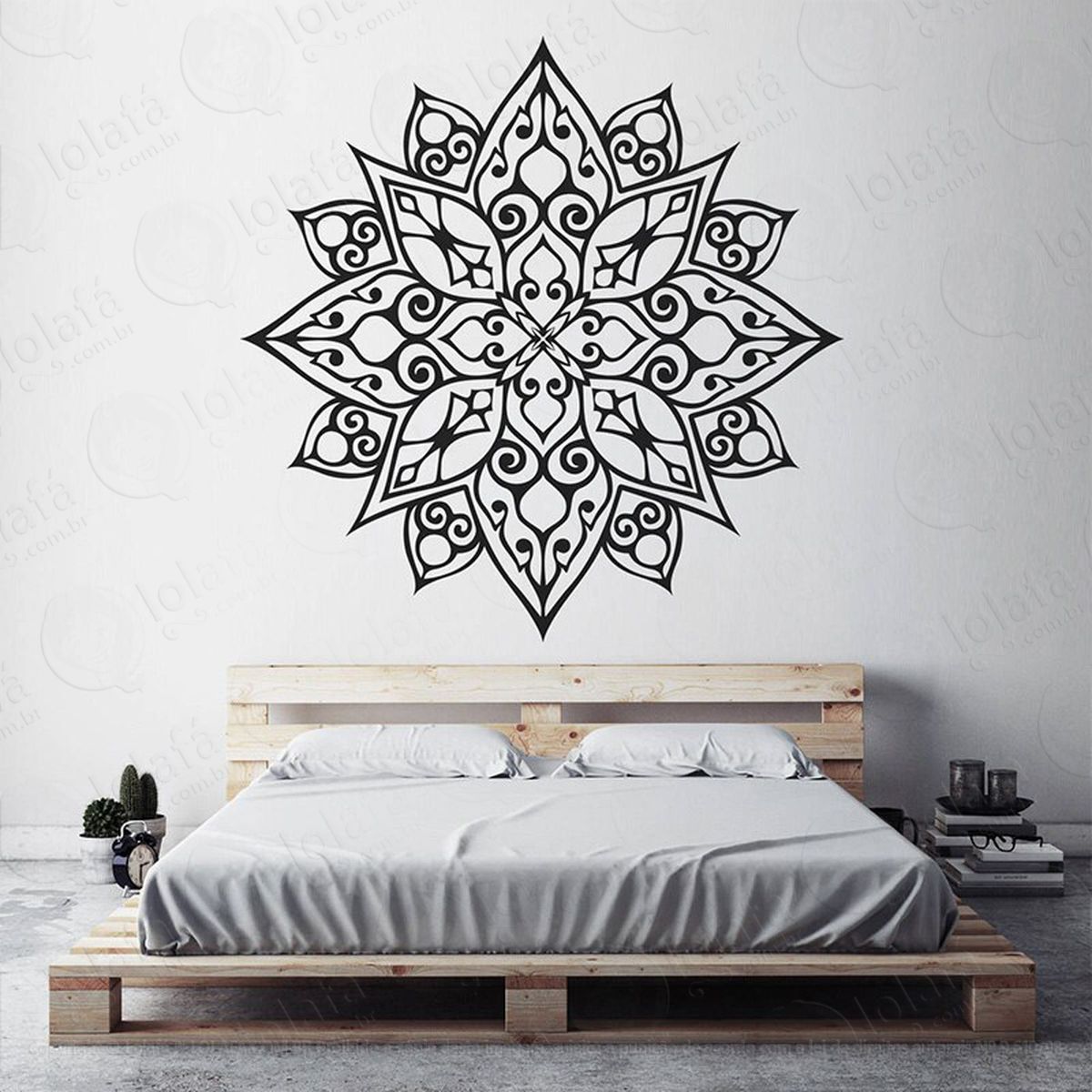 mandala para sucesso na vida adesivo de parede decorativo para casa, quarto, sala e vidro - mod:32