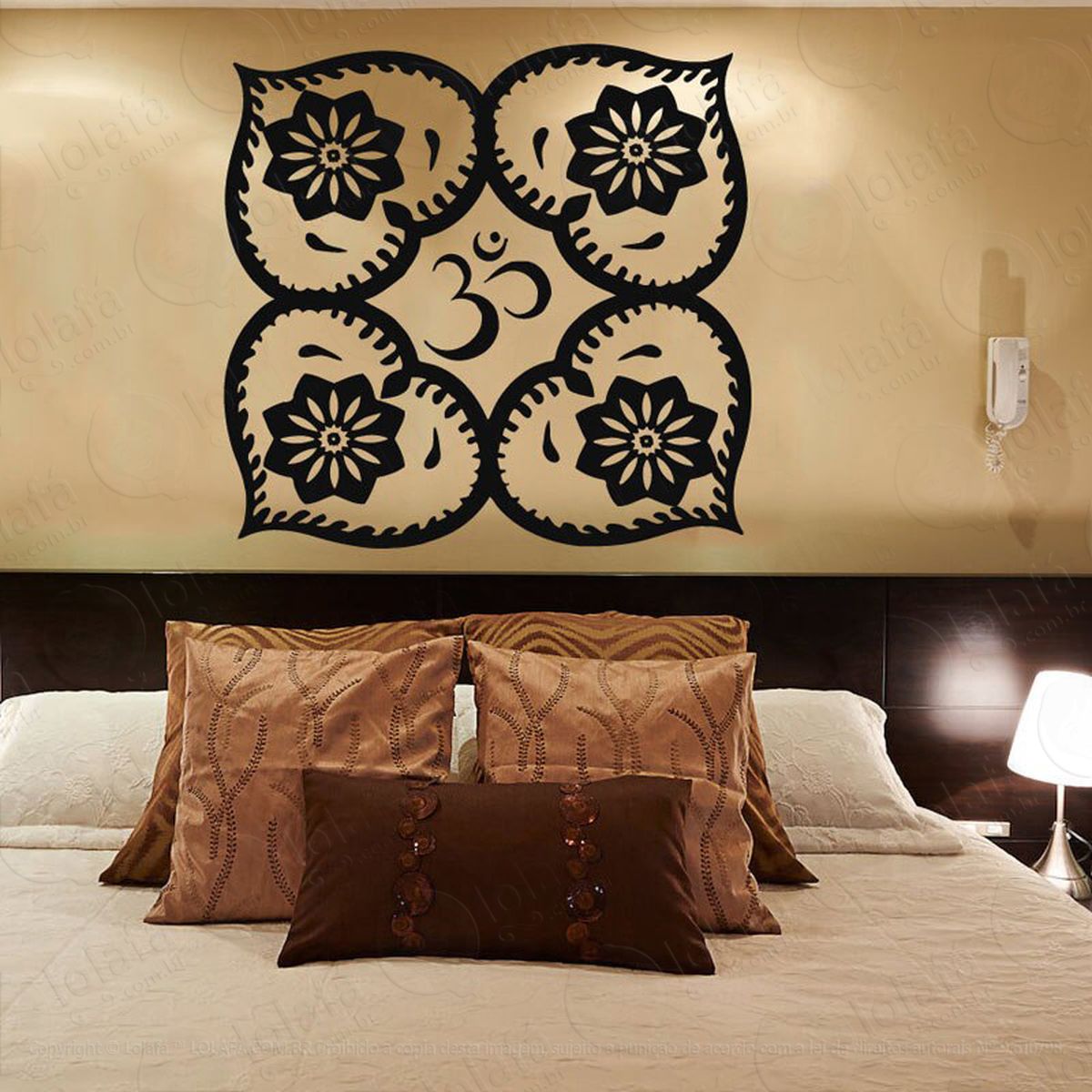 mandala para equilíbrio no amor adesivo de parede decorativo para casa, quarto, sala e vidro - mod:35