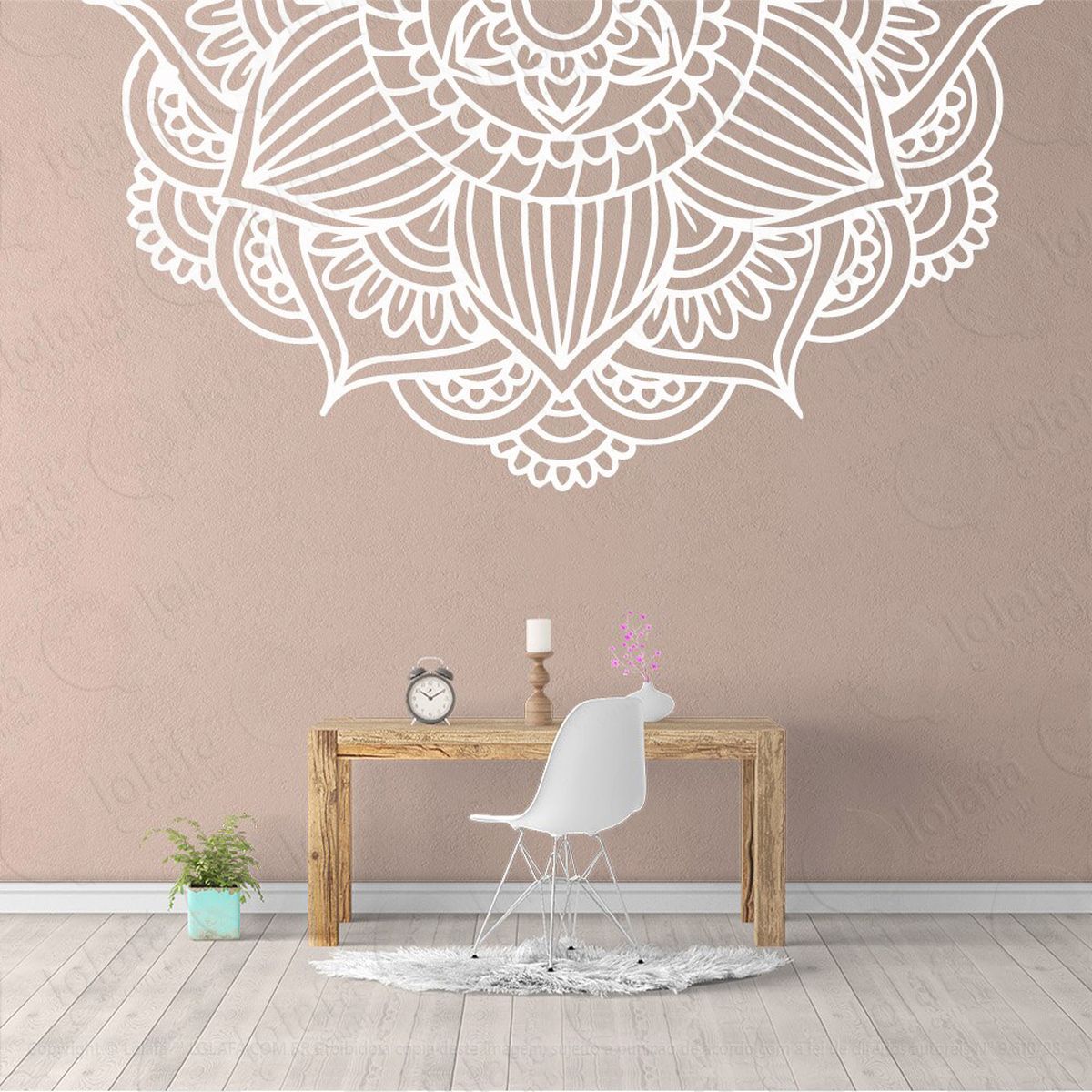 mandala para atrair energias positivas adesivo de parede decorativo para casa, quarto, sala e vidro - mod:40