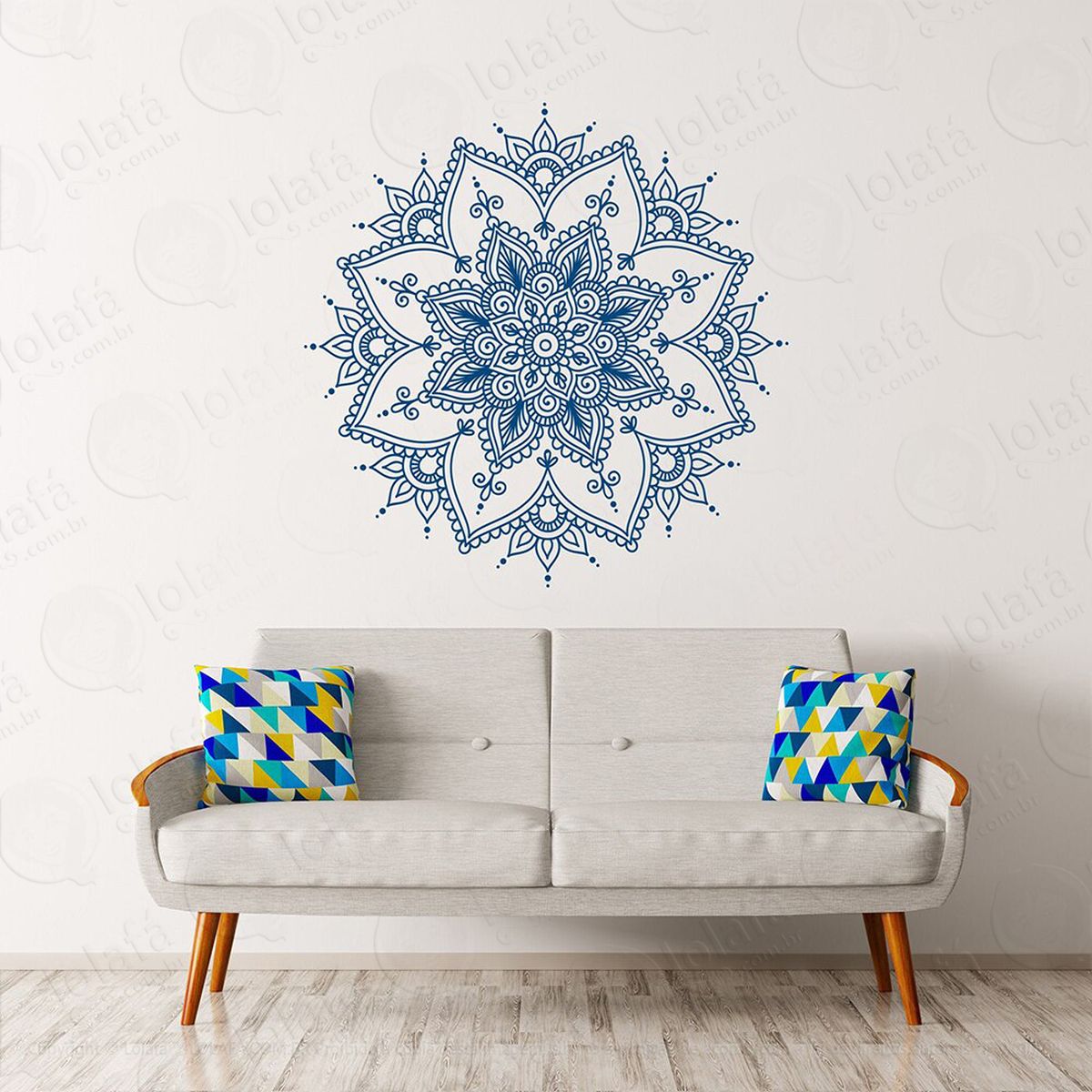 mandala paz e amor adesivo de parede decorativo para casa, quarto, sala e vidro - mod:72