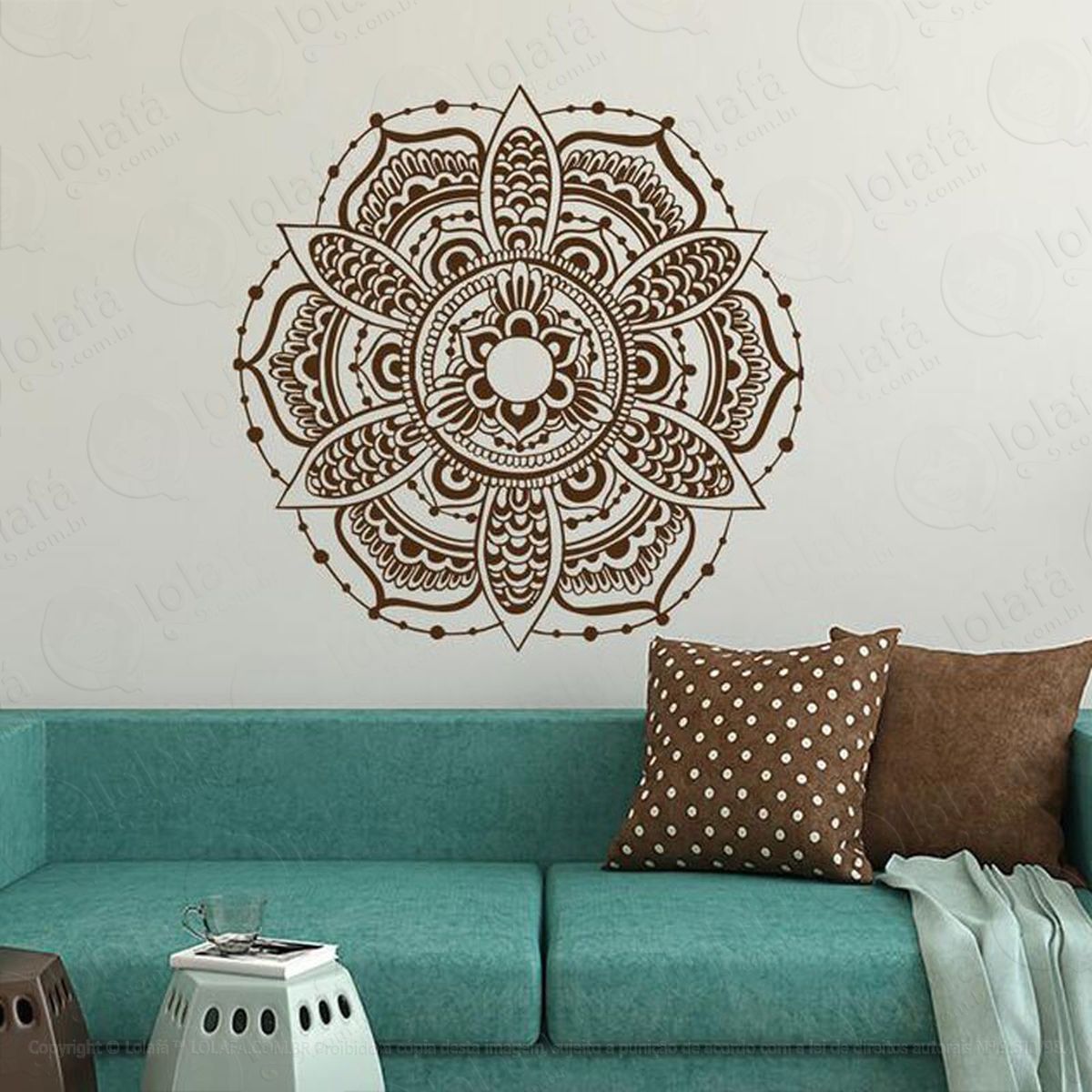 mandala do autoconhecimento adesivo de parede decorativo para casa, quarto, sala e vidro - mod:77