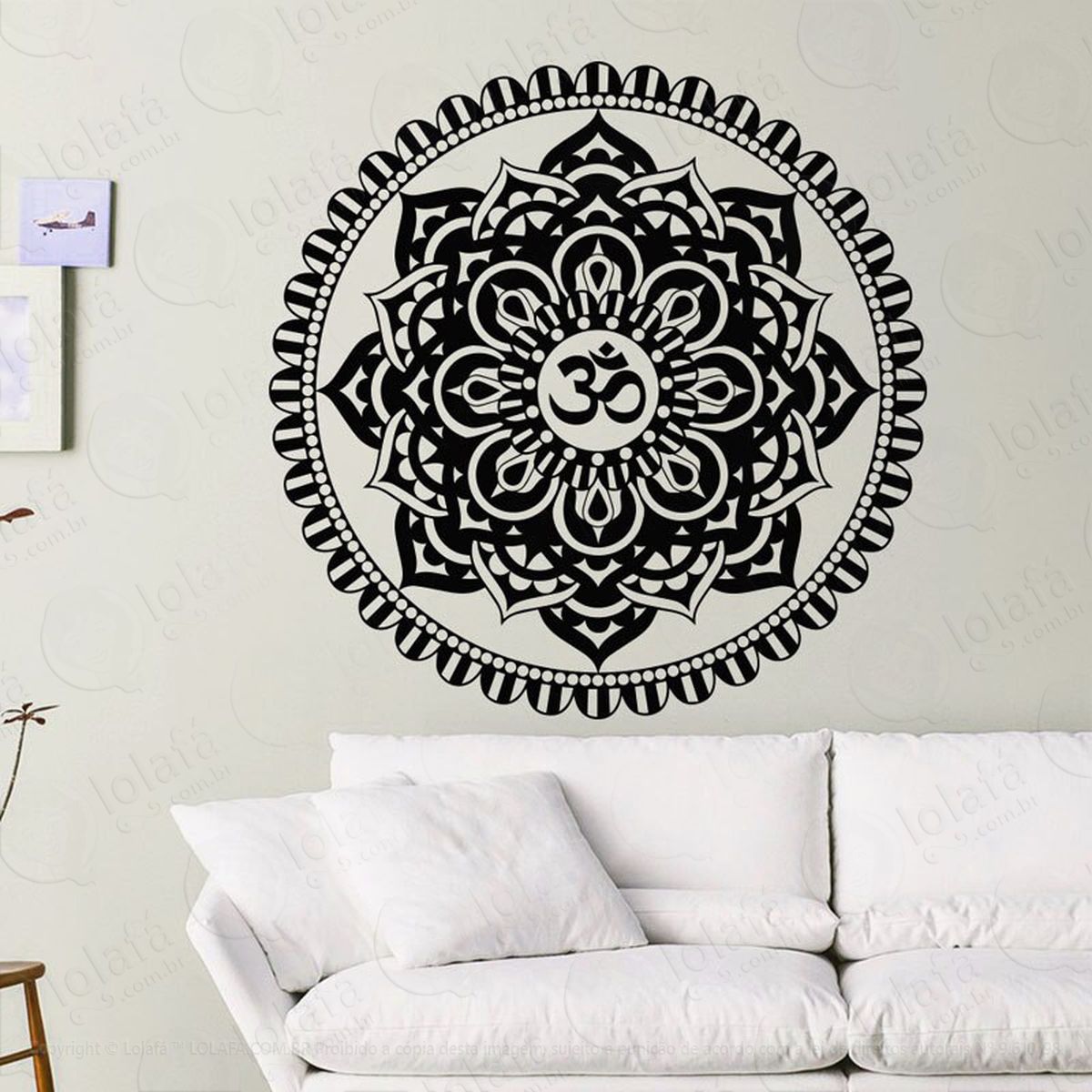 mandala para equilíbrio pessoal adesivo de parede decorativo para casa, quarto, sala e vidro - mod:115