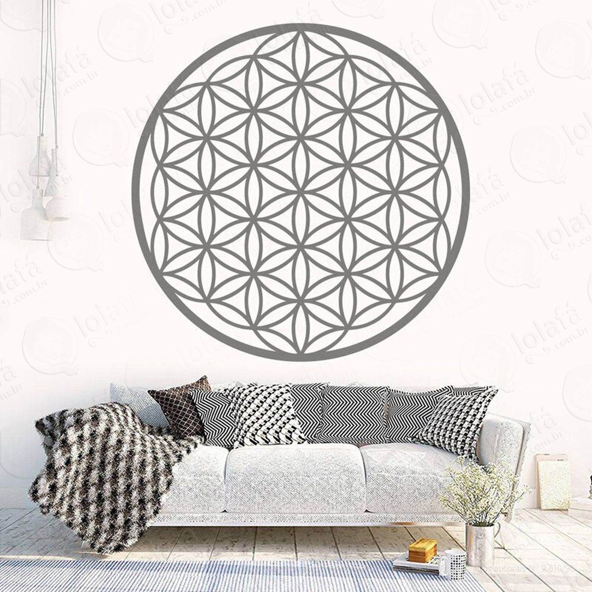 mandala para filtrar as energias negativas adesivo de parede decorativo para casa, quarto, sala e vidro - mod:116