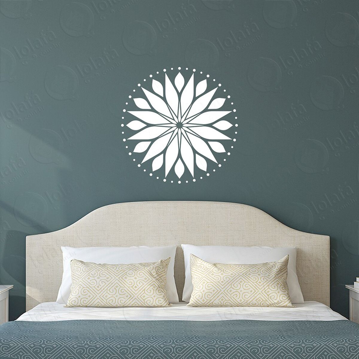 mandala da simplicidade adesivo de parede decorativo para casa, quarto, sala e vidro - mod:124