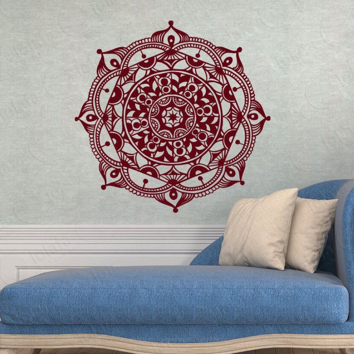 mandala seja recomeço adesivo de parede decorativo para casa, quarto, sala e vidro - mod:127