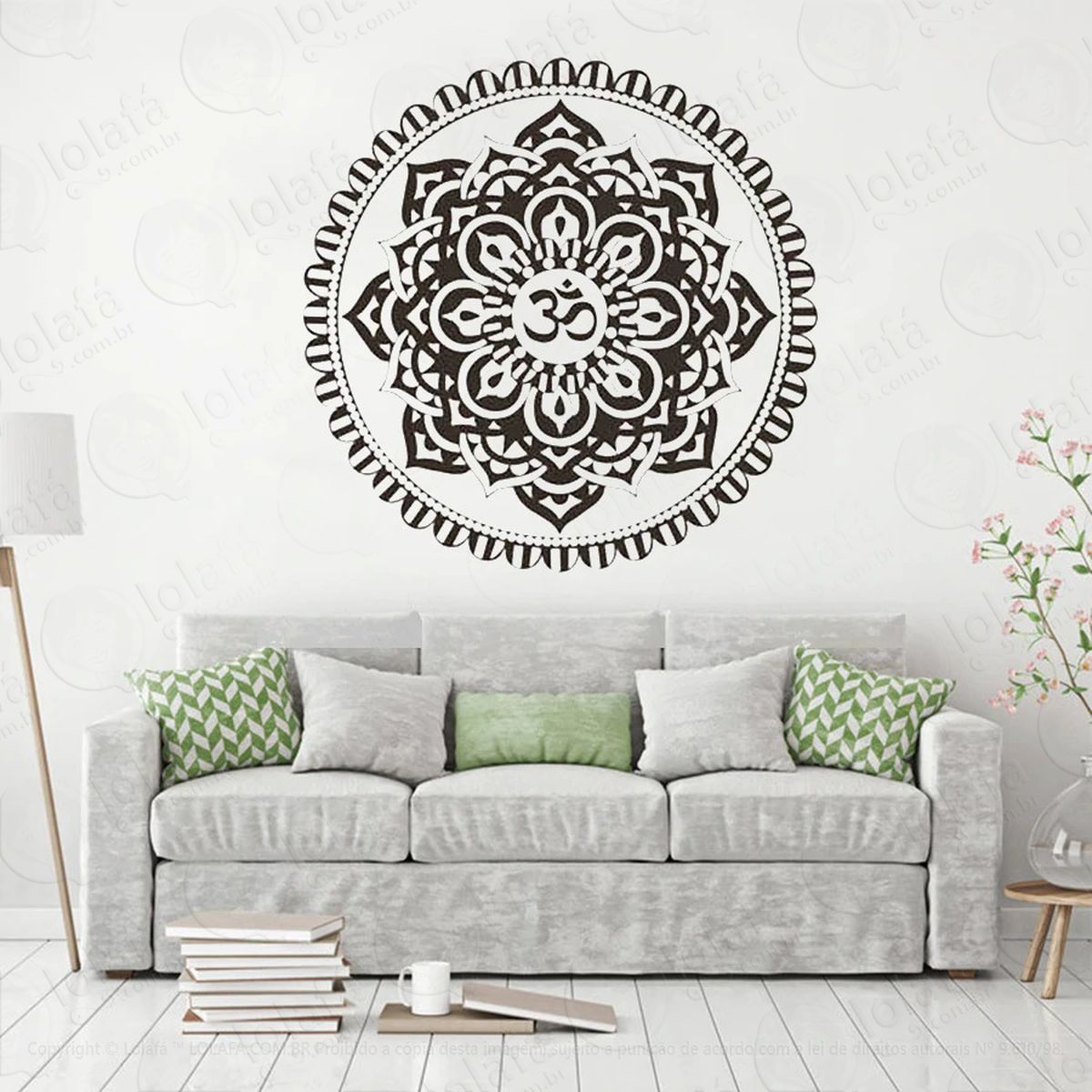 mandala para equilíbrio pessoal adesivo de parede decorativo para casa, quarto, sala e vidro - mod:134