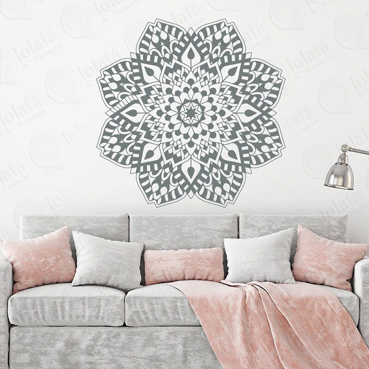 mandala seja energia adesivo de parede decorativo para casa, quarto, sala e vidro - mod:136
